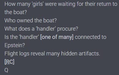 How many 'girls' were waiting for their return to the boat?