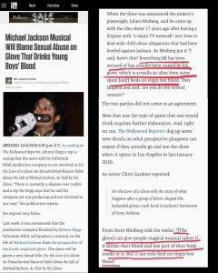 Read more about the article Michael Jackson Musical Blames Sexual Abuse on Glove That Drinks Young Boy’s Blood