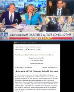Read more about the article John Durham Announces He Disagrees with IG Conclusions