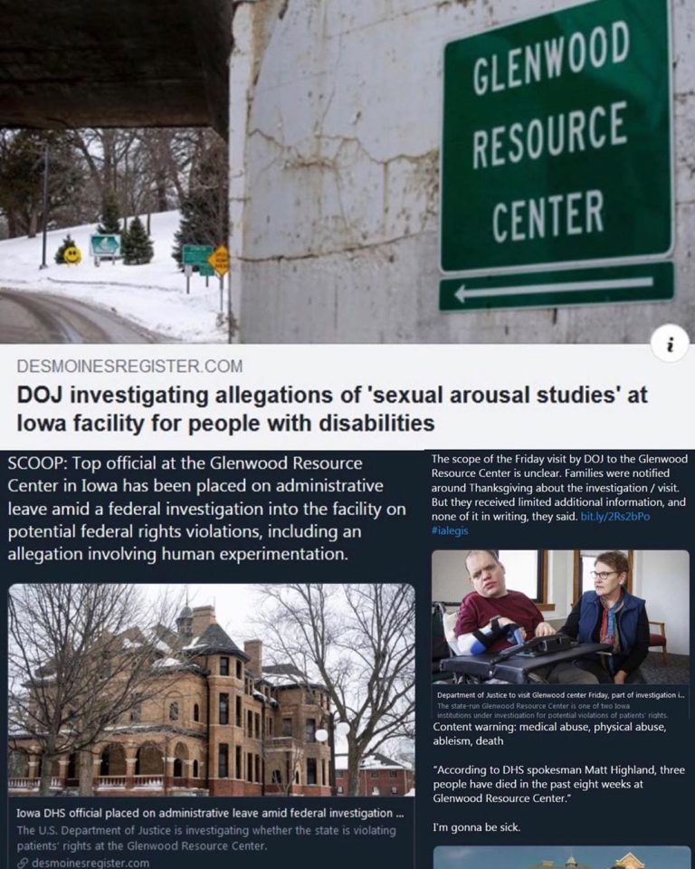 Read more about the article DOJ Investigates Allegations of ‘sexual arousal studies’  at Iowa Facility For People with Disabilities