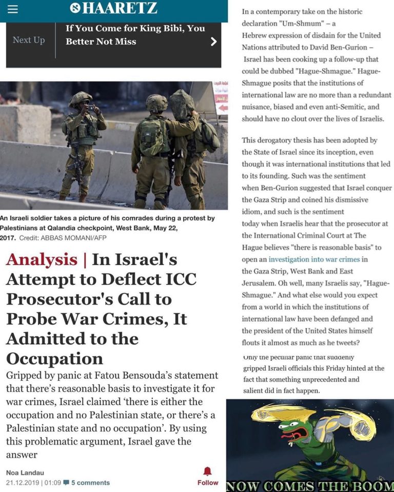 Read more about the article Israel Now Under ICC Investigation of War Crimes Against Palestinians