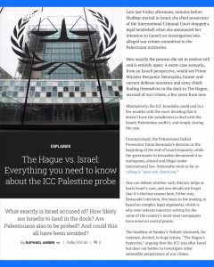 Read more about the article The Hague vs. Israel: Everything You Need To Know About The ICC Palestinian Probe