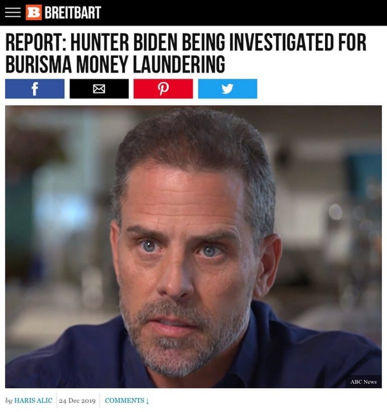Read more about the article REPORT: HUNTER BIDEN BEING INVESTIGATED FOR BURISMA MONEY LAUNDERING