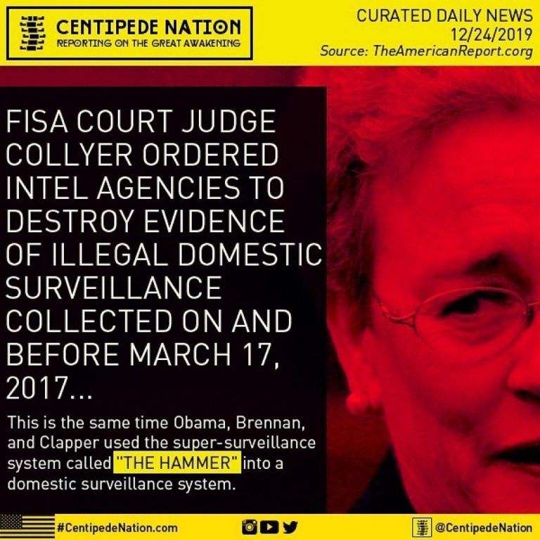 Read more about the article FISA Court Judge Collyer Ordered Inteligence Agencies To DESTROY EVIDENCE of Illegal Domestic Surveillance Before March 17, 2017