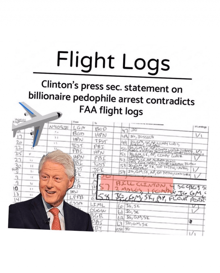 Read more about the article Bill Clinton, Jeffrey Epstein and Ghislaine Maxwell Flight Logs