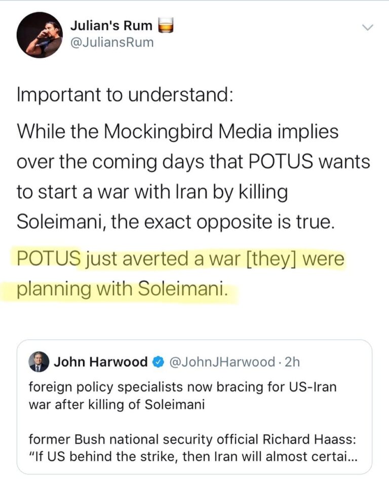 Read more about the article Trump Just Averted A War [They] Were Planning With Soleimani