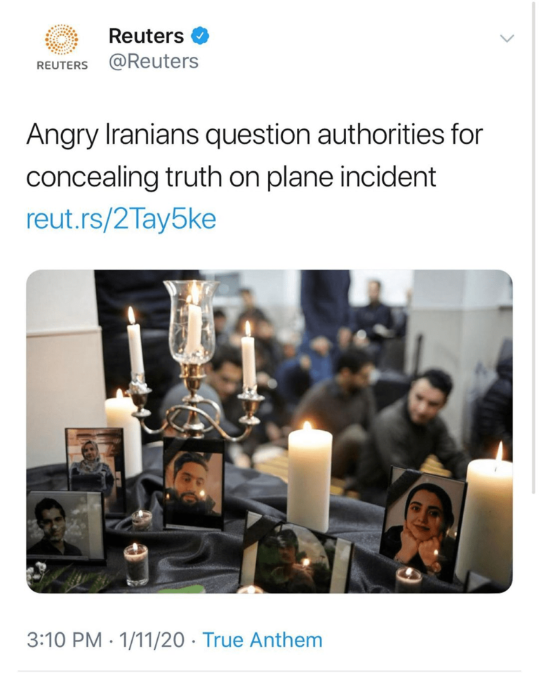 Read more about the article Angry Iranians Question Authorities On The TRUTH Behind Plane Shooting