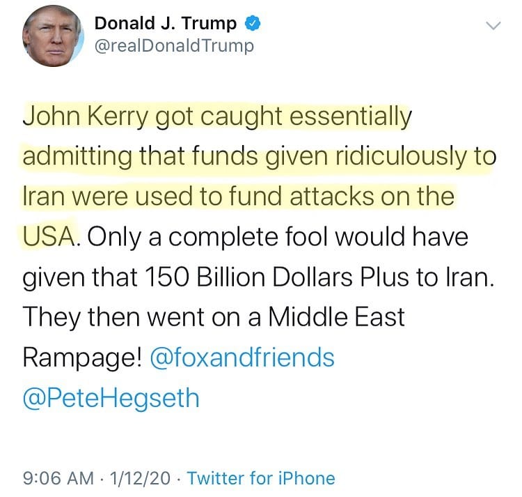 Read more about the article John Kerry Got Caught Admitting Funds Given To Iran Were Used In Terrorist Attacks On The US
