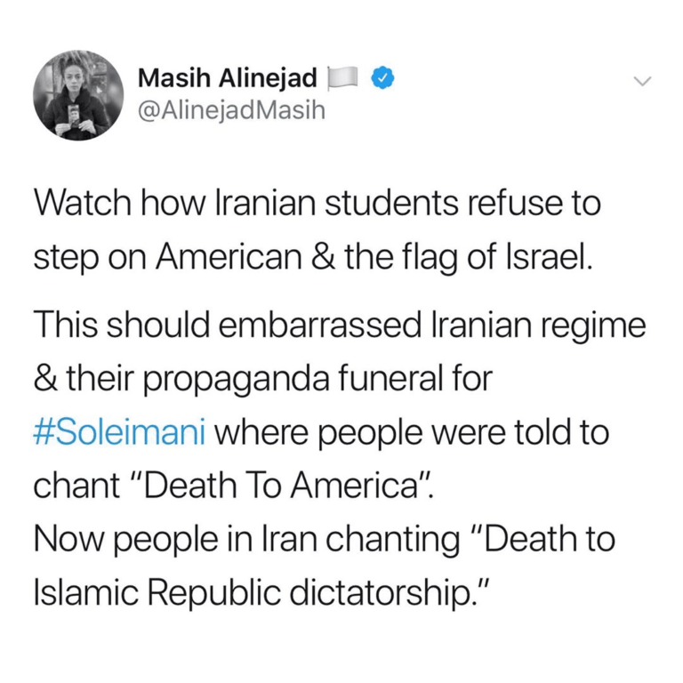 Read more about the article VIDEO: Iranian Student s Refuse To Step On American & The Flag of Israel