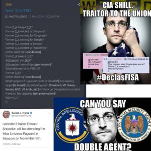Read more about the article If you don’t know now you know.
Q has confirmed Snowden a traitor multiple times…
