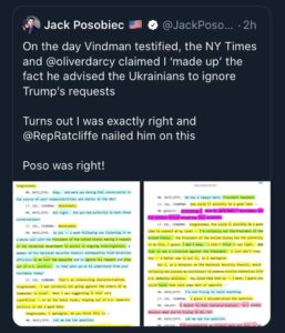 Read more about the article Follow along… Alex Vindman didn’t like POTUS Trump’s Ukraine policy.

Vindman …