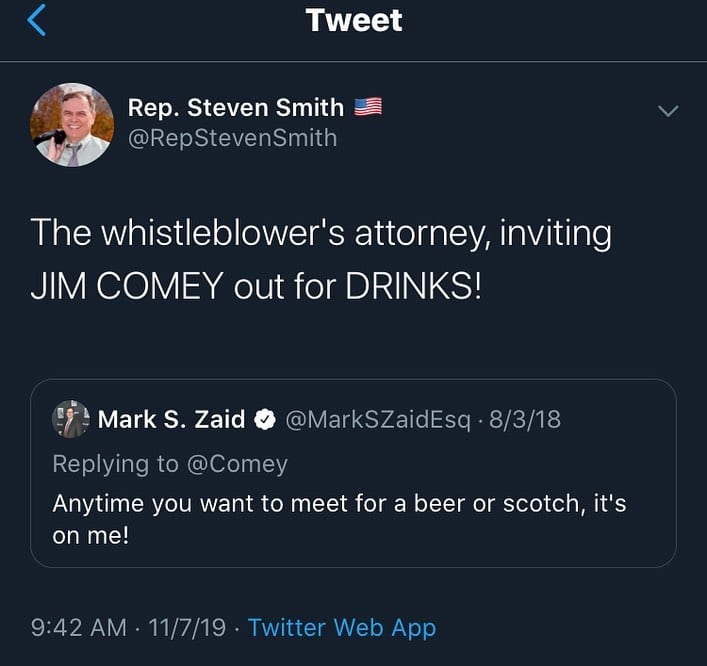You are currently viewing ‪The “whistleblower’s” attorney invited James @Comey out for drinks!‬
‪…