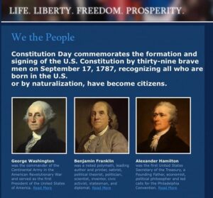 Read more about the article Holiday tomorrow: Constitution Day
_
_
On September 17, 1787, the delegates to t…