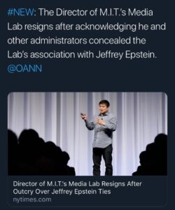 Read more about the article This MIT media Lab, hid information for Epstein… TICK TOCK… this is NOT goin…