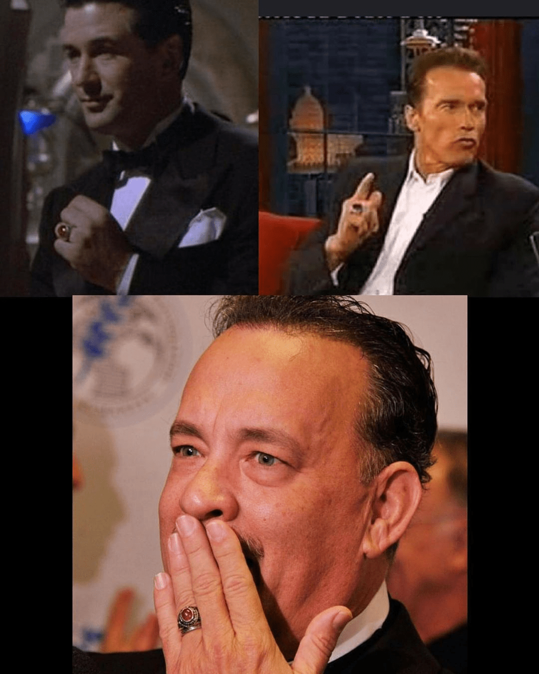 Why Are These Celebrities Wearing The Same Occult Ring - Tom Hanks, Alec Baldwin, Arnold Schwarzenegger,