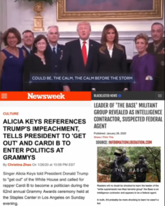 Read more about the article ALICIA KEYS REFERENCES TRUMP’S IMPEACHMENT, TELLS PRESIDENT TO ‘GET OUT AND CARDI B TO ENTER POLITICS AT GRAMMYS