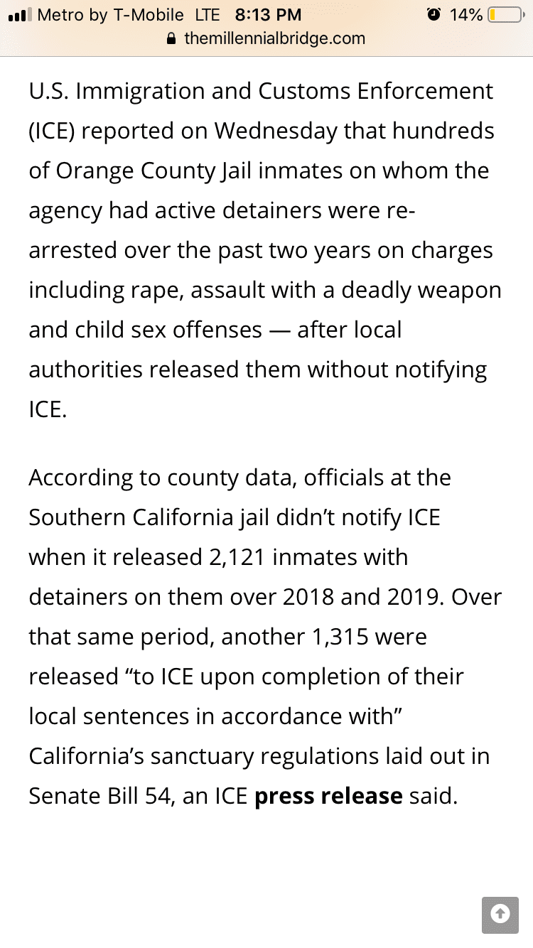 Read more about the article ICE: Hundreds of illegal aliens charged with rape, other crimes after release from Southern California jail