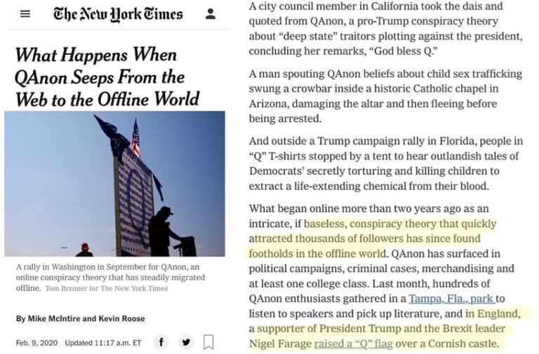 Read more about the article What Happens When QAnon Seeps From the Web to the Offline World