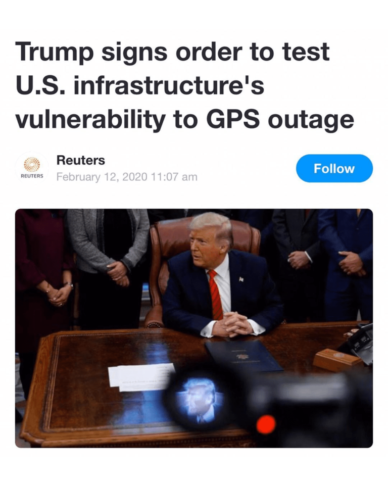 Read more about the article Trump signs order to test U.S. infrastructure’s vulnerability to GPS outage