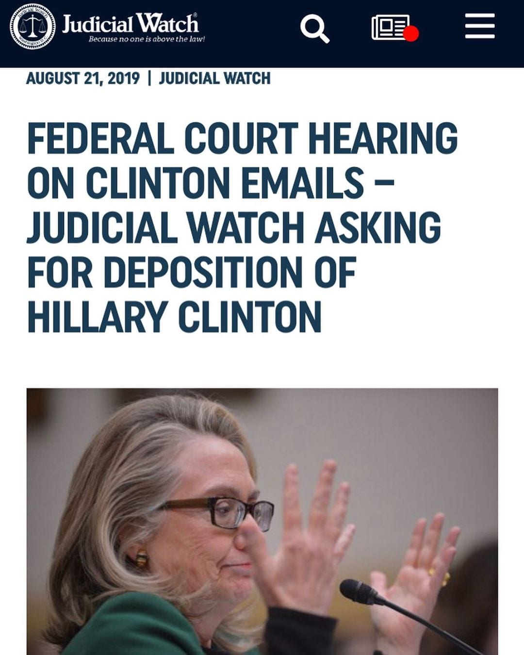 You are currently viewing BREAKING: JW announced that a fed court ordered a hearing for 8/22/19 on the Cli…