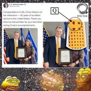 Read more about the article U.S. Attorney John Huber Wears Qanon Tie To Cindy Dobyns Retirement