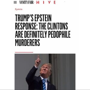 Read more about the article Trump’s Epstein Reponse:
The Clintons are Pedophile Murderers
_
_
_
Source: 
#Ti…