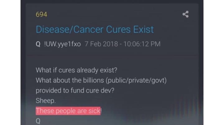 You are currently viewing “These people are sick.”
Q+
_
_
_
Please follow:
@wwg1wga_ 
@hisnamewassethrich …