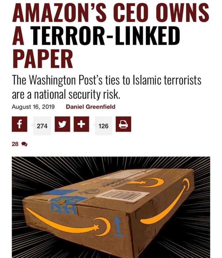 Read more about the article Amazon CEO owns a Terror Linked Paper=> Washington Post supports ISIS while it’s…