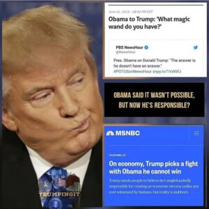 Read more about the article On economy, Trump picks a fight with Obama he cannot win