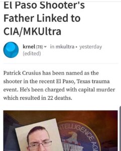 Read more about the article Eyes on Patrick Crusius is three degrees removed from the CIA and its mind contr…