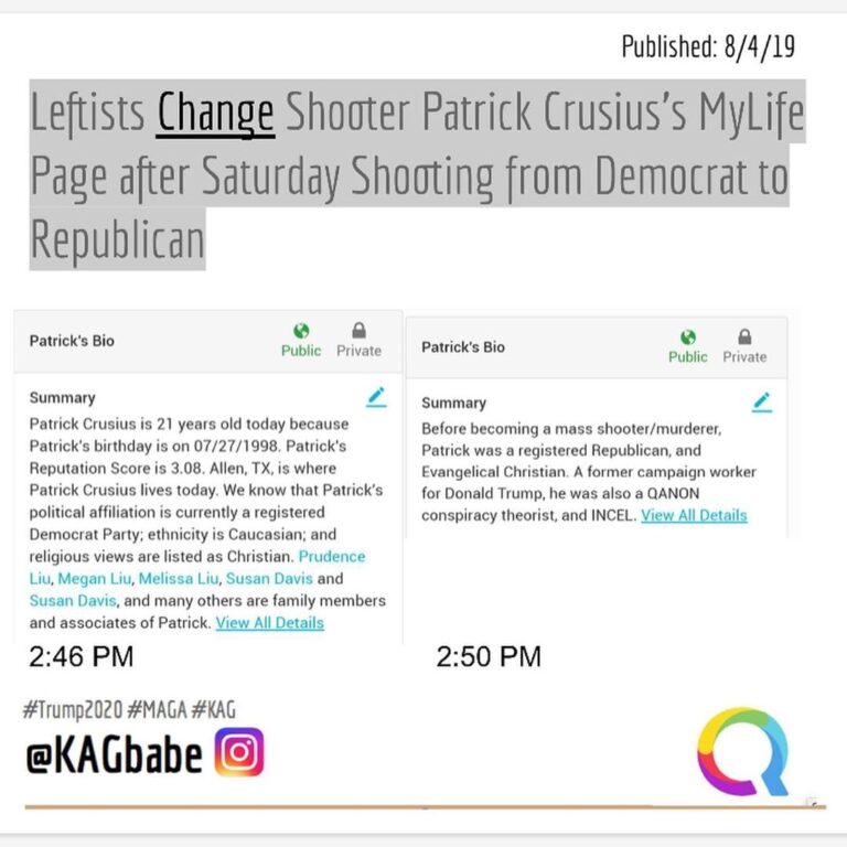 Read more about the article At 2:50 PM leftists changed shooter’s political affiliation from Democrat to Rep…