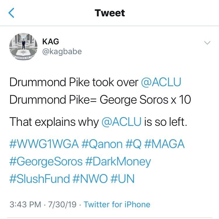 Read more about the article Drummond Pike = George Soros X10…