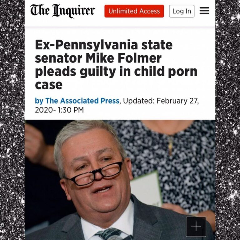 Read more about the article Ex-Pennsylvania State Senator Mike Folmer Pleads Guilty In Child Porn Cases