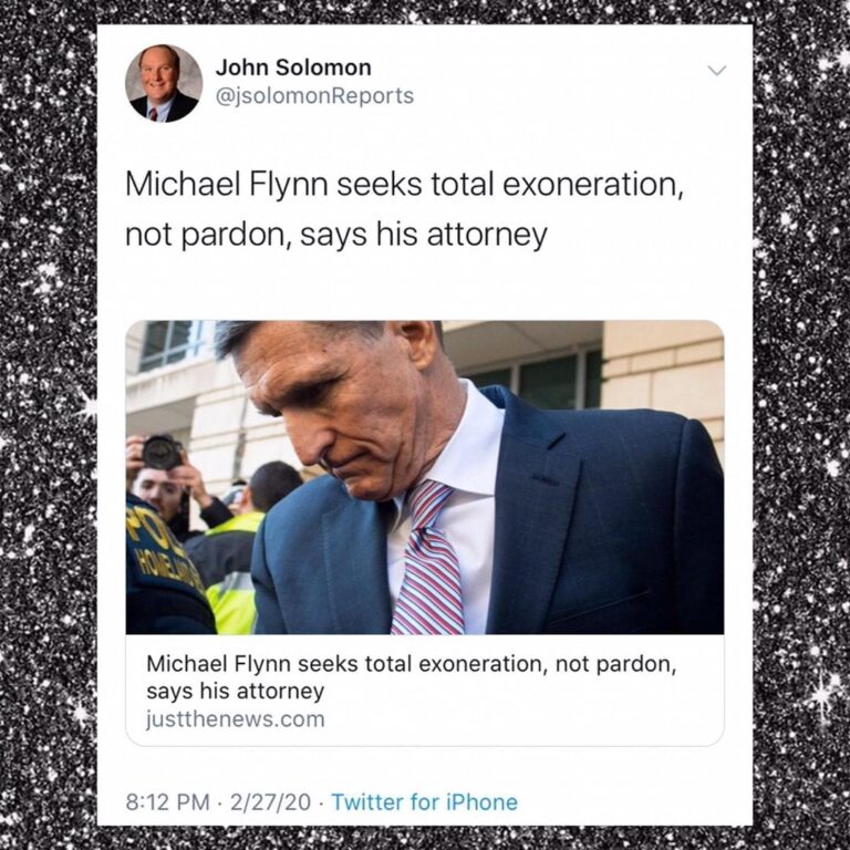 Read more about the article Michael Flynn Seeks Total Exoneration Not Pardon, Says His Atterney