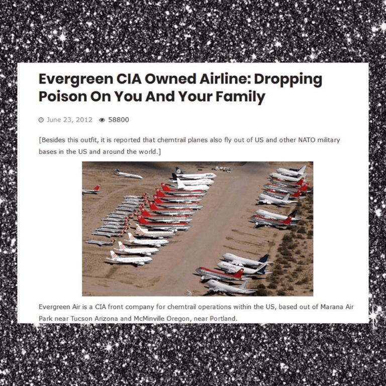Read more about the article Chemtrails Exposed As Evergreen, A CIA Owned Airline, Declared Toxic