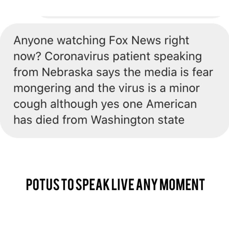 Read more about the article Coronavirus patient speaking from Nebraska says the media is fear mongering and the virus is a minor cough