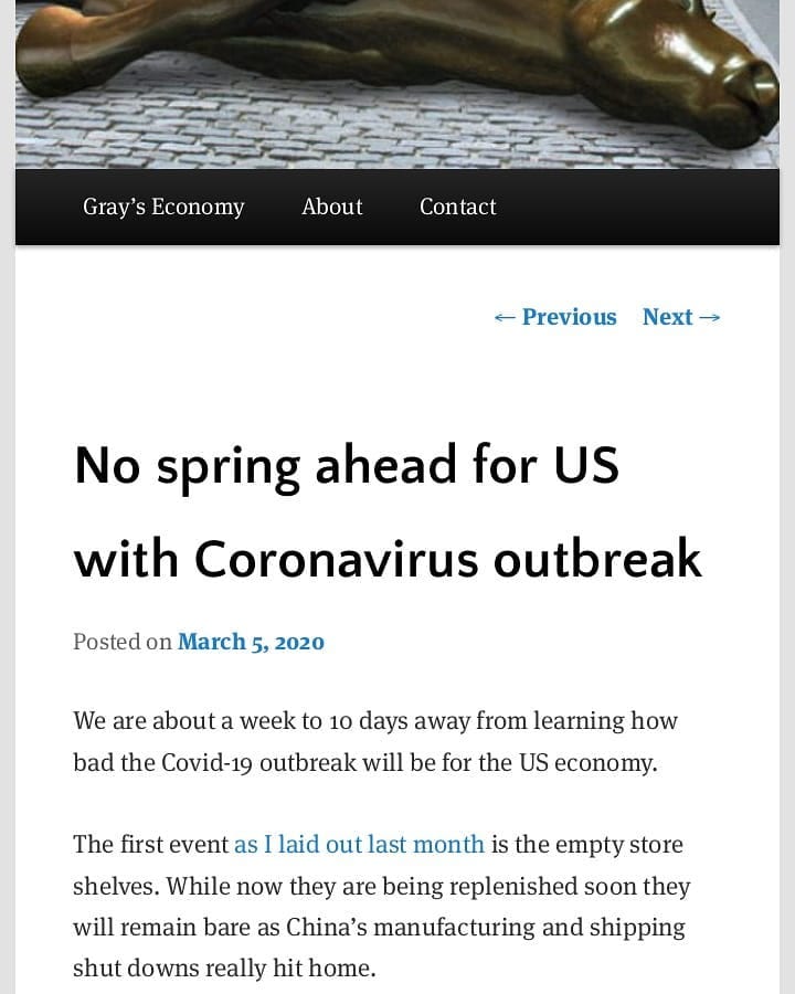 Read more about the article No Spring Ahead For US With Coronavirus Outbreak