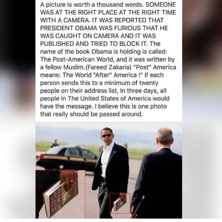 Read more about the article Book OBUMMER himself was reading called “Post-American World” insinuating he is …