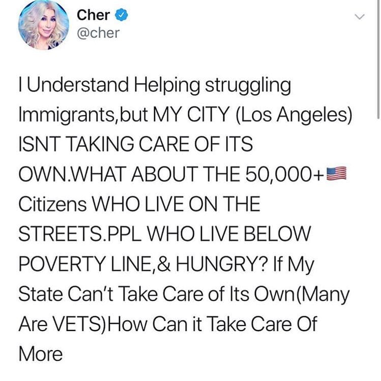 Read more about the article Thank you @cher for waking up!!!  this should be an eye opener for all Americans…