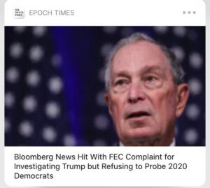 Read more about the article “Bloomberg News’s decision to avoid investigating the Candidate may constitute a…