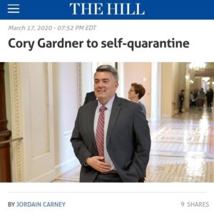 Read more about the article Cory Gardner To Self Quarantine