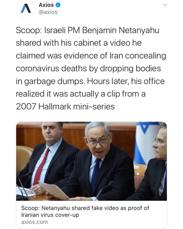 Read more about the article Netanyahu Shared Fake Video As Proof Of Iranian Virus Cover-up