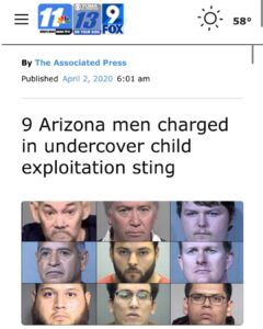 Read more about the article 9 Arizona men charged in undercover child exploitation sting
