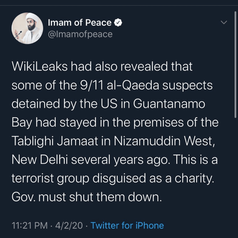 Read more about the article WikiLeaks Reveals 9/11 Al-Qaeda Suspects Detained By U.S. In Guantanamo Bay stayed In The Premises Of Tablighi Jamaat in Nizamuddin West, New Delhi several years ago