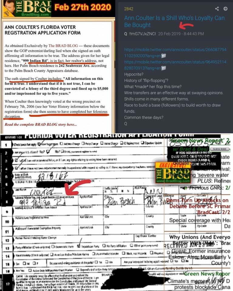 Read more about the article TMB Update: Idk if you’d call this a Qproof or not but he fell 7 days short of a 1 year delta on calling a AC a shill and her voting registration form leaking.
#TheGreatAwakening 2020-02-29 11:47:02