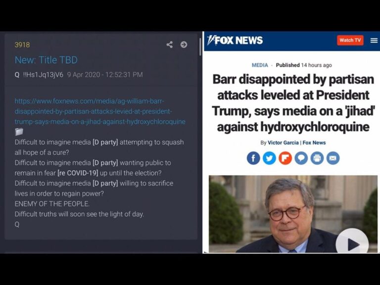 Read more about the article Barr disappointed by partisan attacks leveled at President Trump, says media on a jihad against hydroxychloroquine