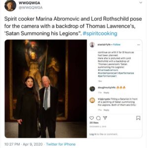Read more about the article CONNECTED: Lord Rothschild & Spirit Cooker Marina Abromovic