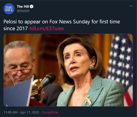 Read more about the article Pelosi to appear on Fox News Sunday for first time since 2017