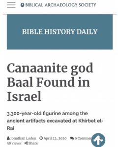 Read more about the article Canaanite God Baal Found In Israel