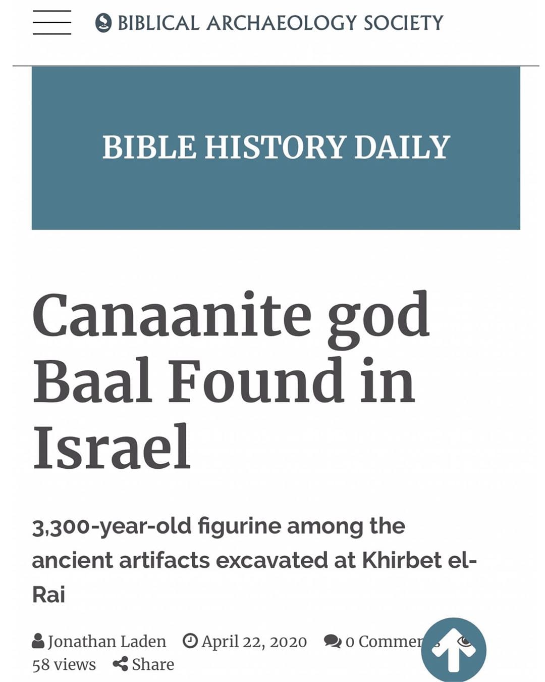 You are currently viewing Canaanite God Baal Found In Israel